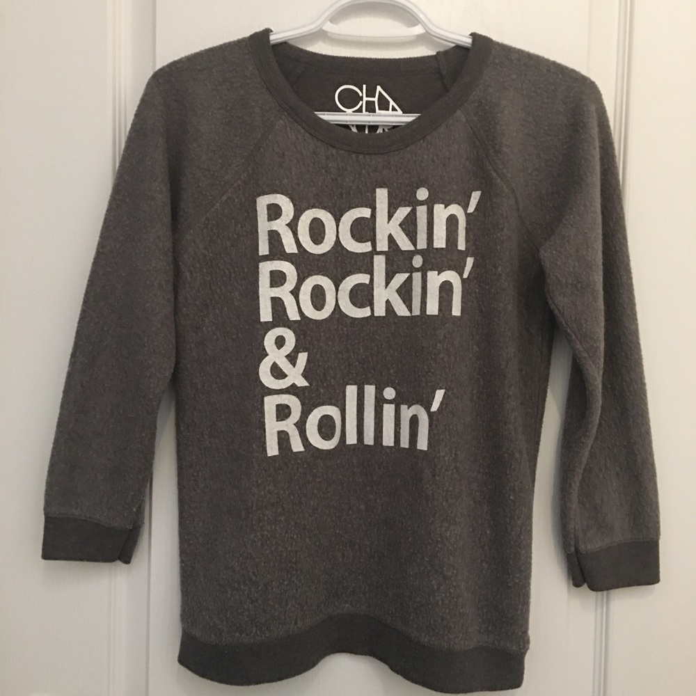 Chaser Lightweight Sweatshirt Gray Crewneck Sz 12